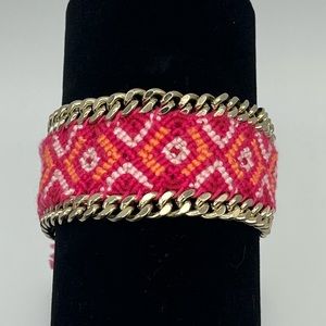 Vera Bradley Crocheted Braided Gold Tone Metal Bracelet